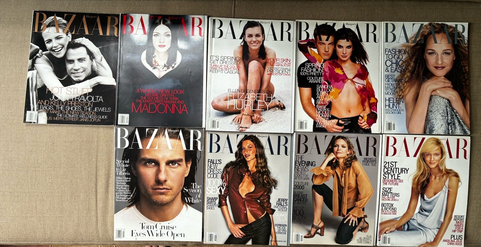 Harper’s Bazaar 1999 9 Issue Set Supermodel Madonna Fabien Baron