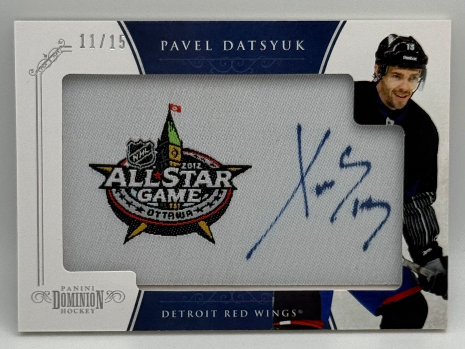 2012-2013 Panini DOMINION ALL STARS PATCH Pavel Datsyuk Auto /15 SP