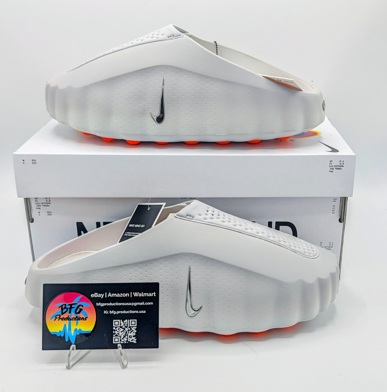 Men\'s 10-12 - NEW Nike Mind 001 Slide Light Smoke Grey HQ4307-003 - Ships Today