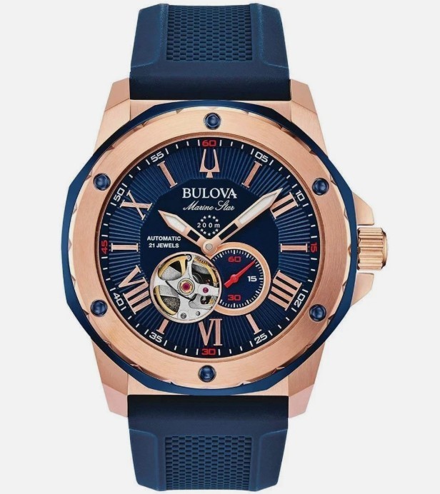 Bulova Marine Star Blue Dial Automatic Men\'s Watch 98A227 Bulova Marine Star Blue Dial Automatic Men\'s Watch 98A227