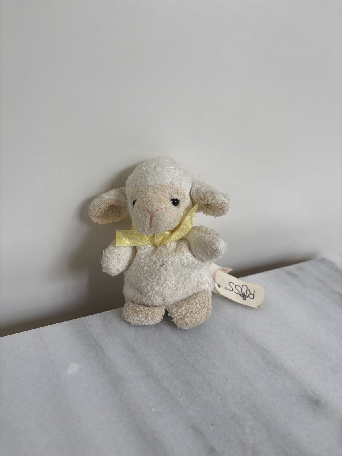RARE HTF Vintage Russ Berrie Puffs #20050 Luv Bunch Mini Lamb Plush NWT READ