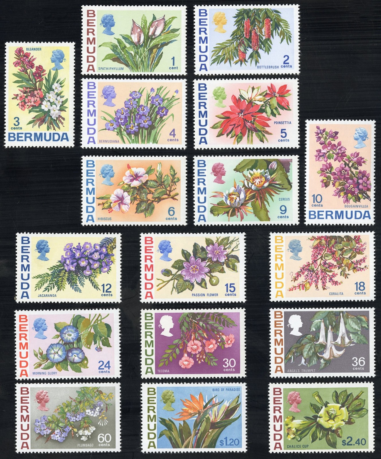 Bermuda Stamps # 255-71 MNH XF Flowers Scott Value $55.00 Bermuda Stamps # 255-71 MNH XF Flowers Scott Value $55.00