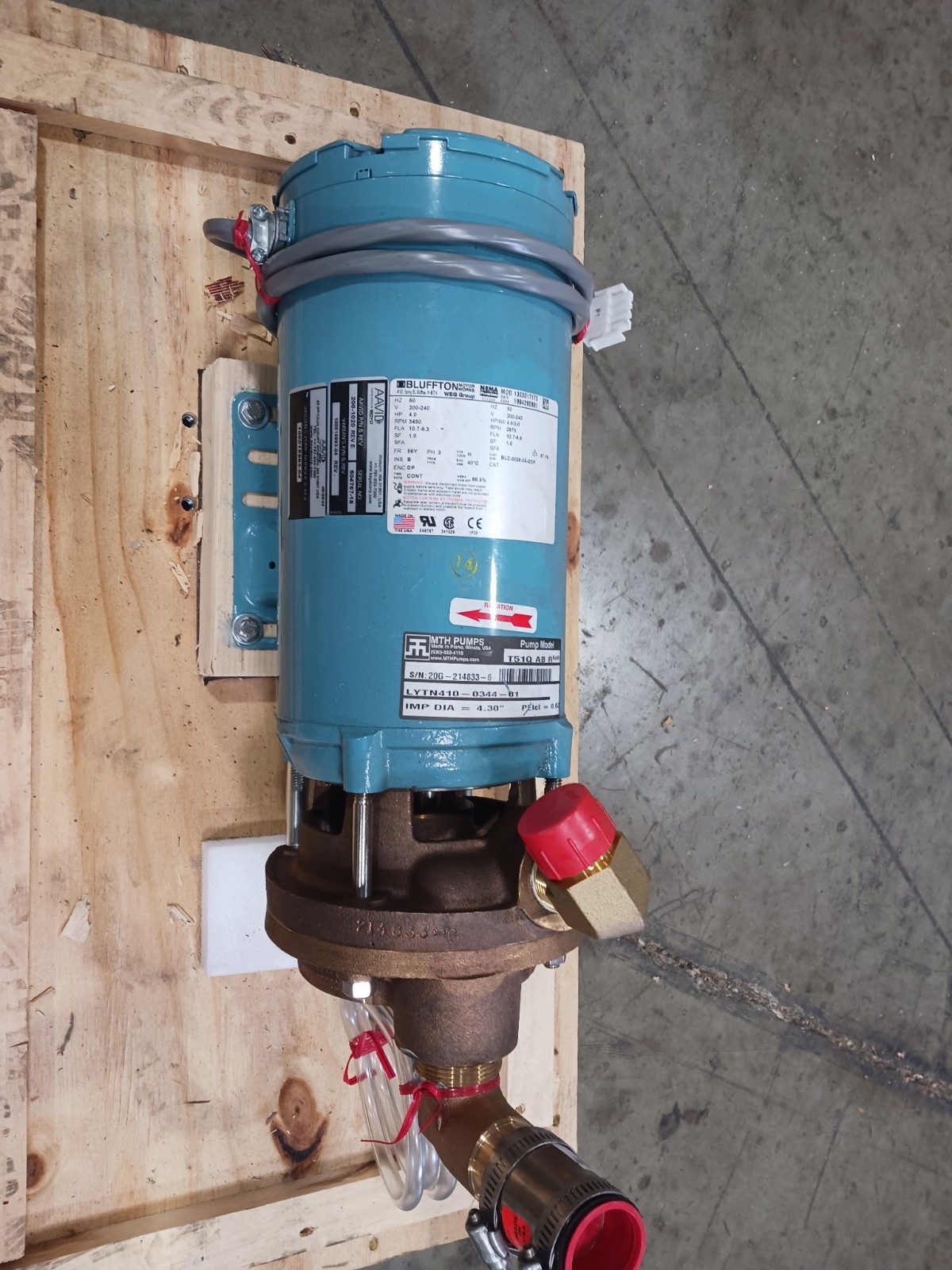 MTH Pumps Industrial Pump T510 AB / T51QABR8A SN 20-214833-6