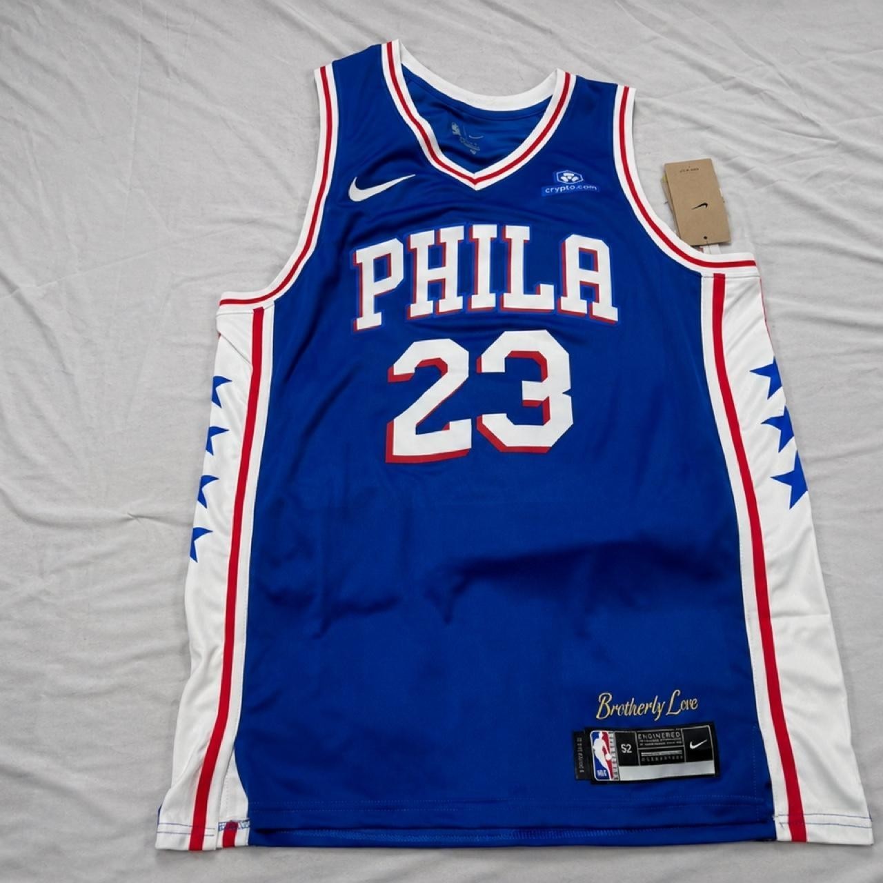 2026 LeBron James #23 Philadelphia 76ers Blue Jersey – Size Large