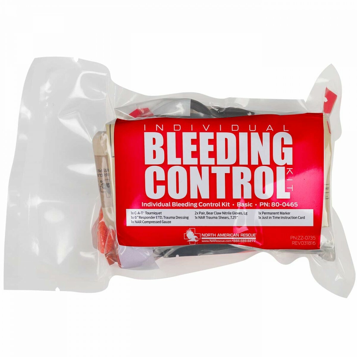 NAR-Individual Bleed Control Kit w/ Orange High Visibility CAT Tourniquet