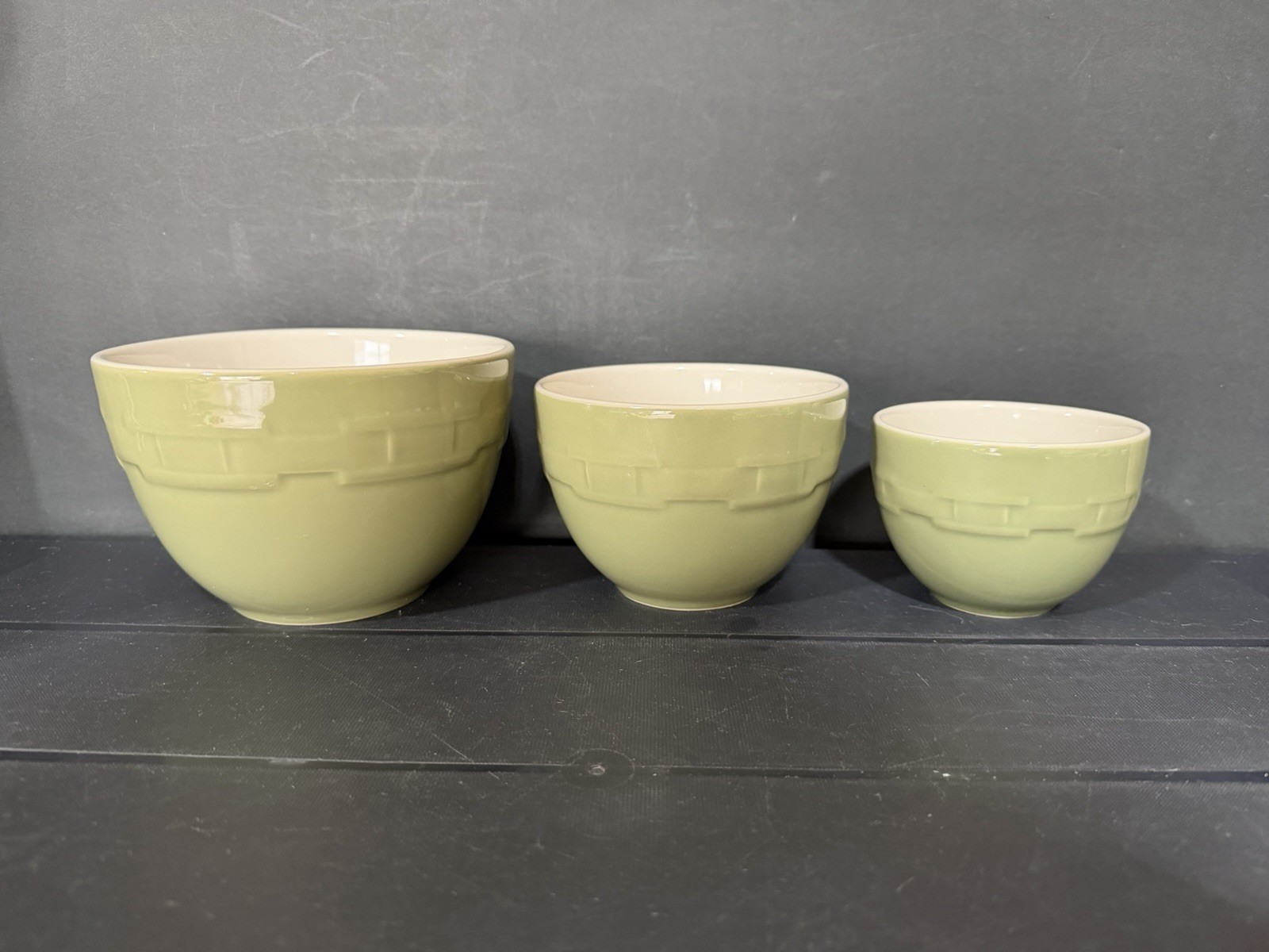 LONGABERGER WOVEN TRADITIONS SAGE3 Piece Nesting Bowl Set (G16**)
