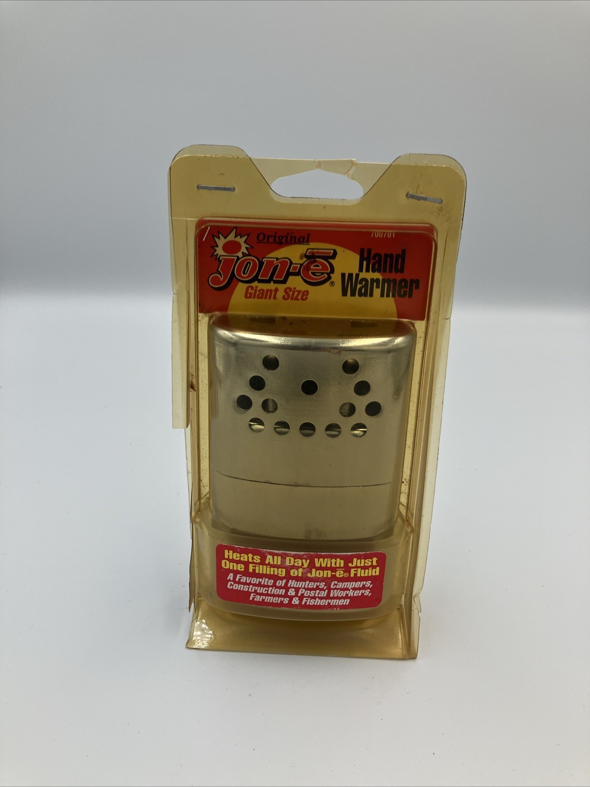 NEW NOS Vintage Jon-e Giant Size Hand Warmer New Old Stock Package Wear