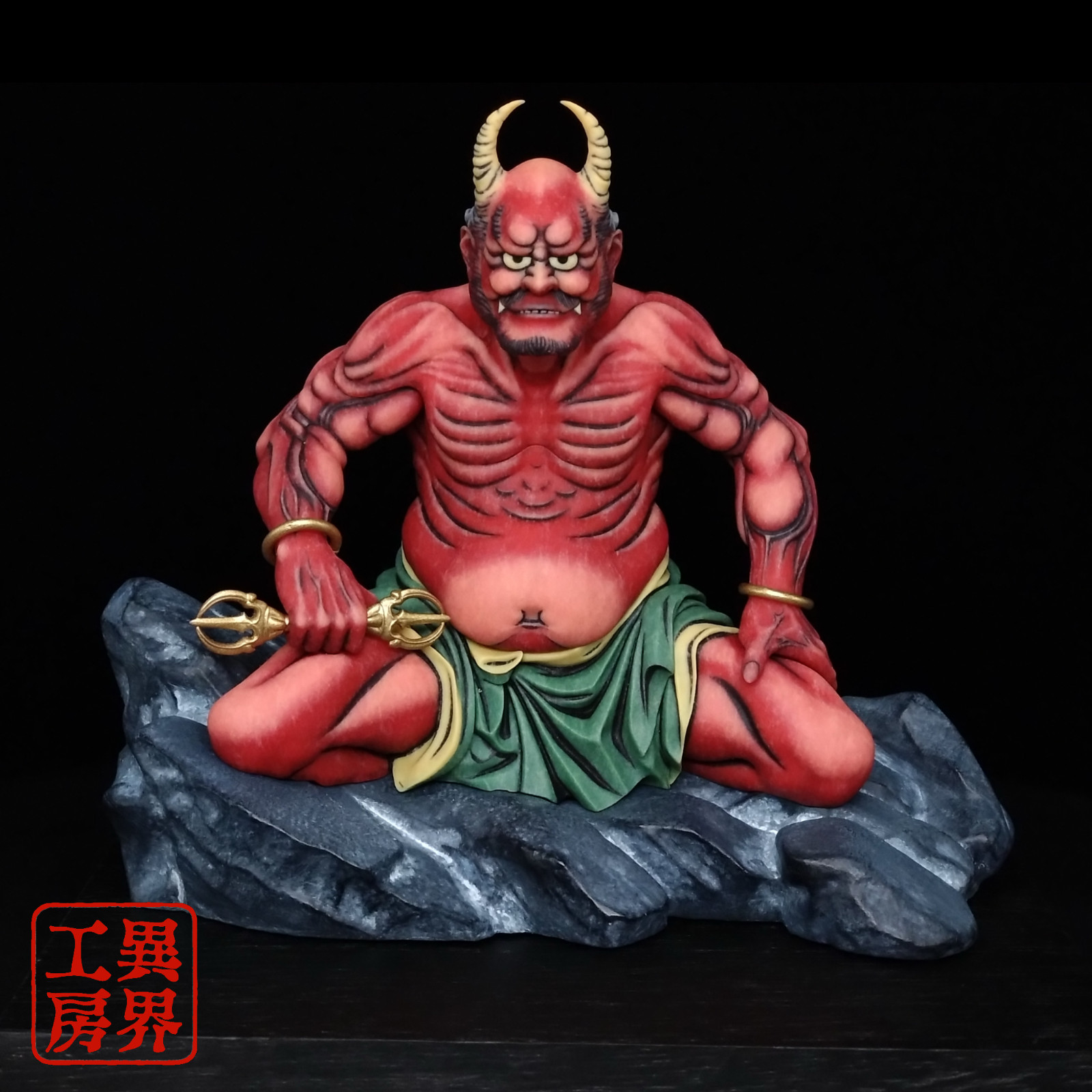 Gōma Daishi by Katsushika Hokusai – Old Color Ukiyo-e Statue