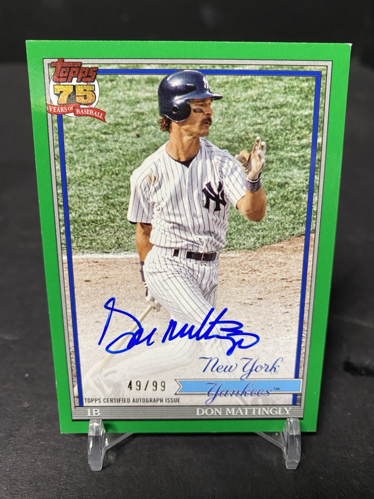READ DESCRIPTION 2026 Topps Don Mattingly - 1991 Topps Auto Green #/99 #91A-DM