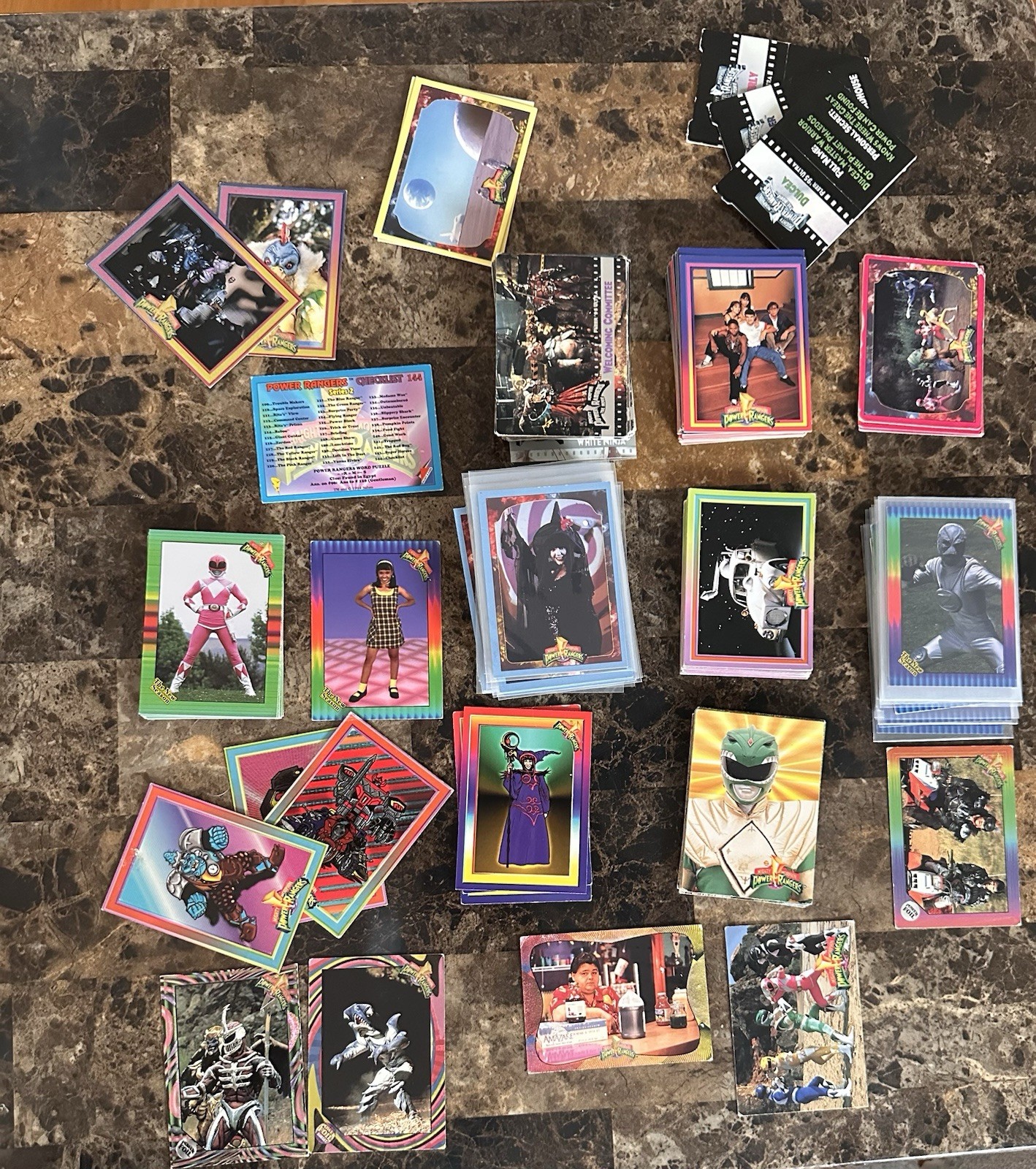 Vintage Mighty Morphin Power Rangers Trading Cards Huge Lot Partial Sets MMPR