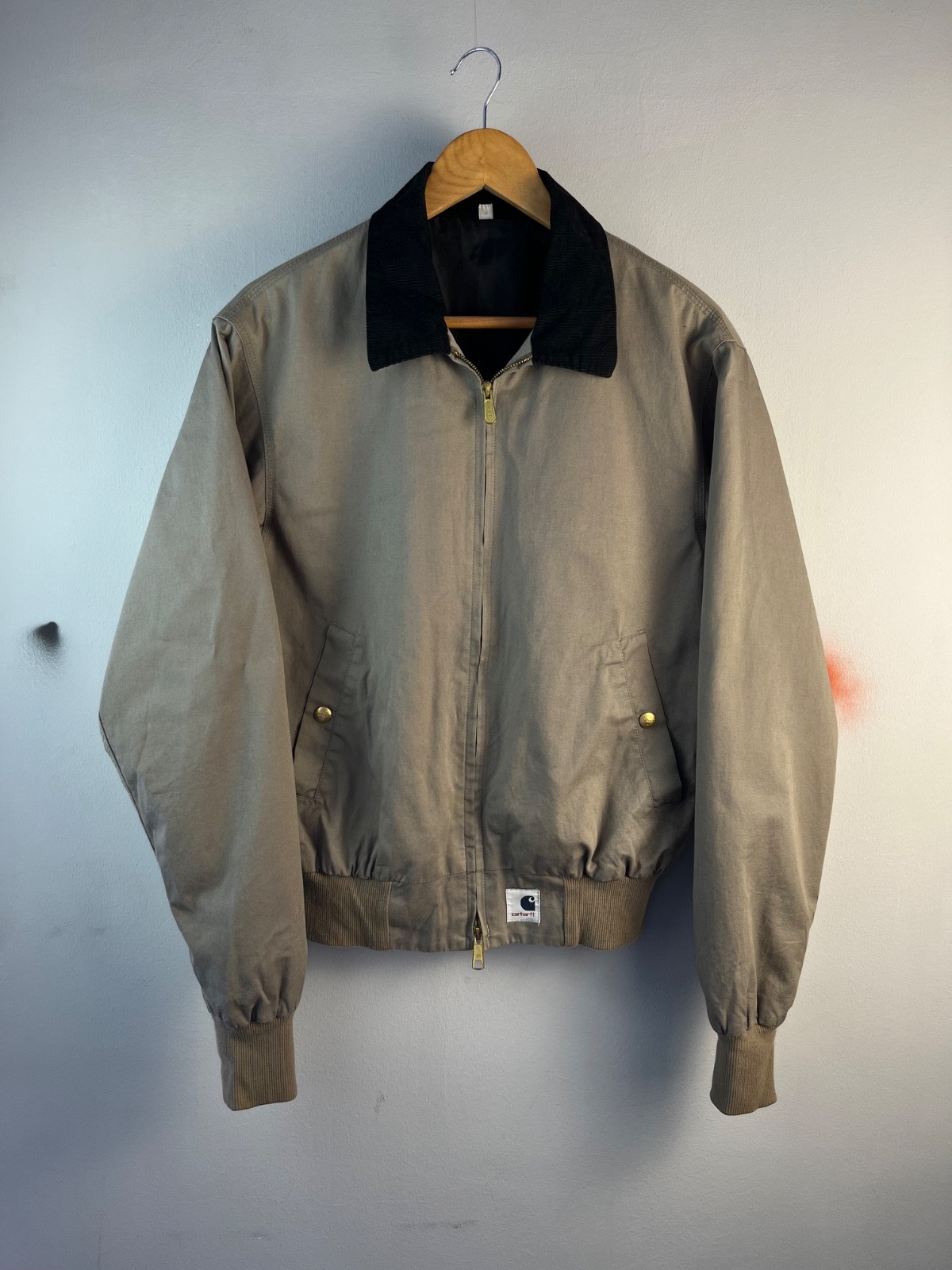Carhartt Adam Kimmel Men\'s Beige Cotton Aviator Jacket Size XS