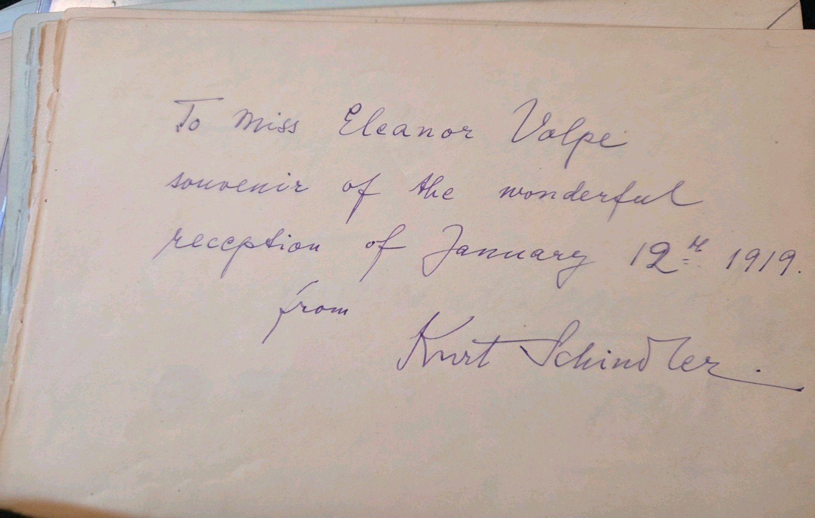 Kurt Schindler Autograph - Metropolitan Opera Conductor Kurt Schindler Autograph - Metropolitan Opera Conductor