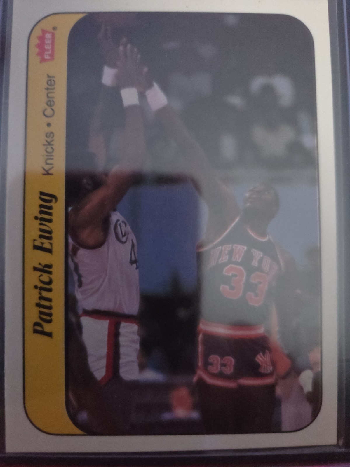 1986-87 Fleer - Stickers Patrick Ewing #6 (RC)