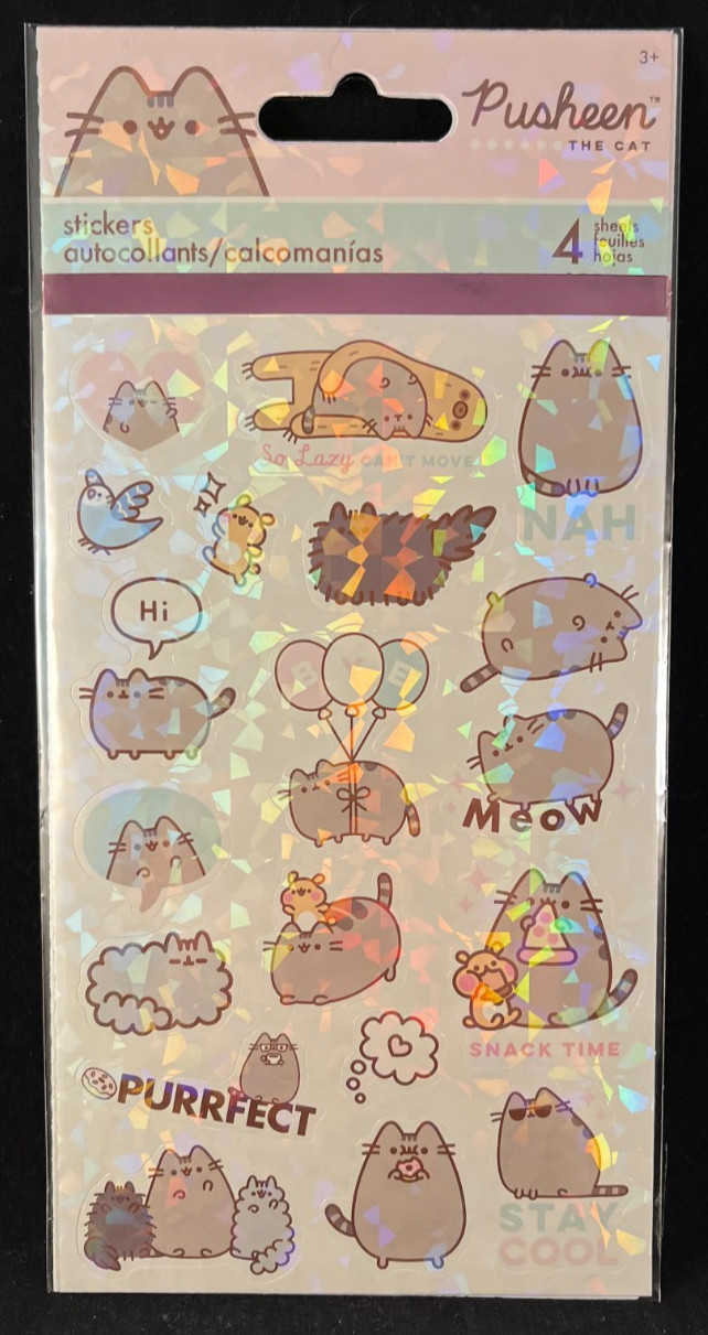Pusheen the Cat - Stickers - 4 Sheet Pack - 2 Sheets with Halo & 2 Without Pusheen the Cat - Stickers - 4 Sheet Pack - 2 Sheets with Halo & 2 Without