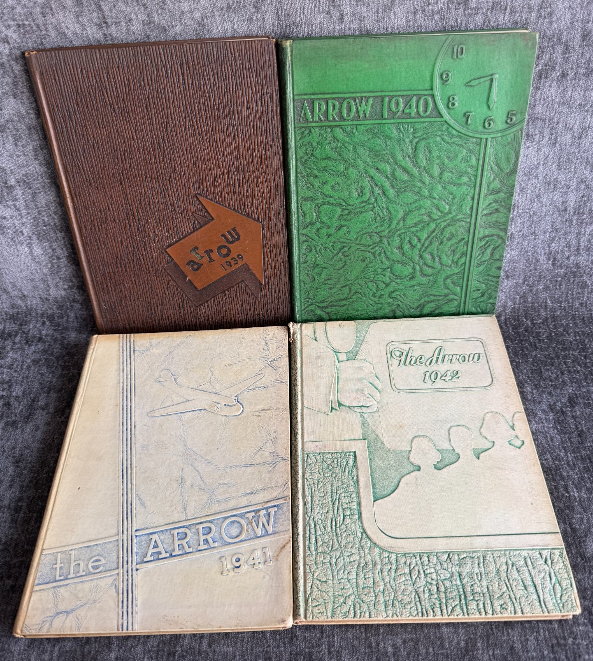 VTG Lot of 4 Chillicothe High School Yearbooks Ohio Arrow 1939 1940 1941 1942 VTG Lot of 4 Chillicothe High School Yearbooks Ohio Arrow 1939 1940 1941 1942