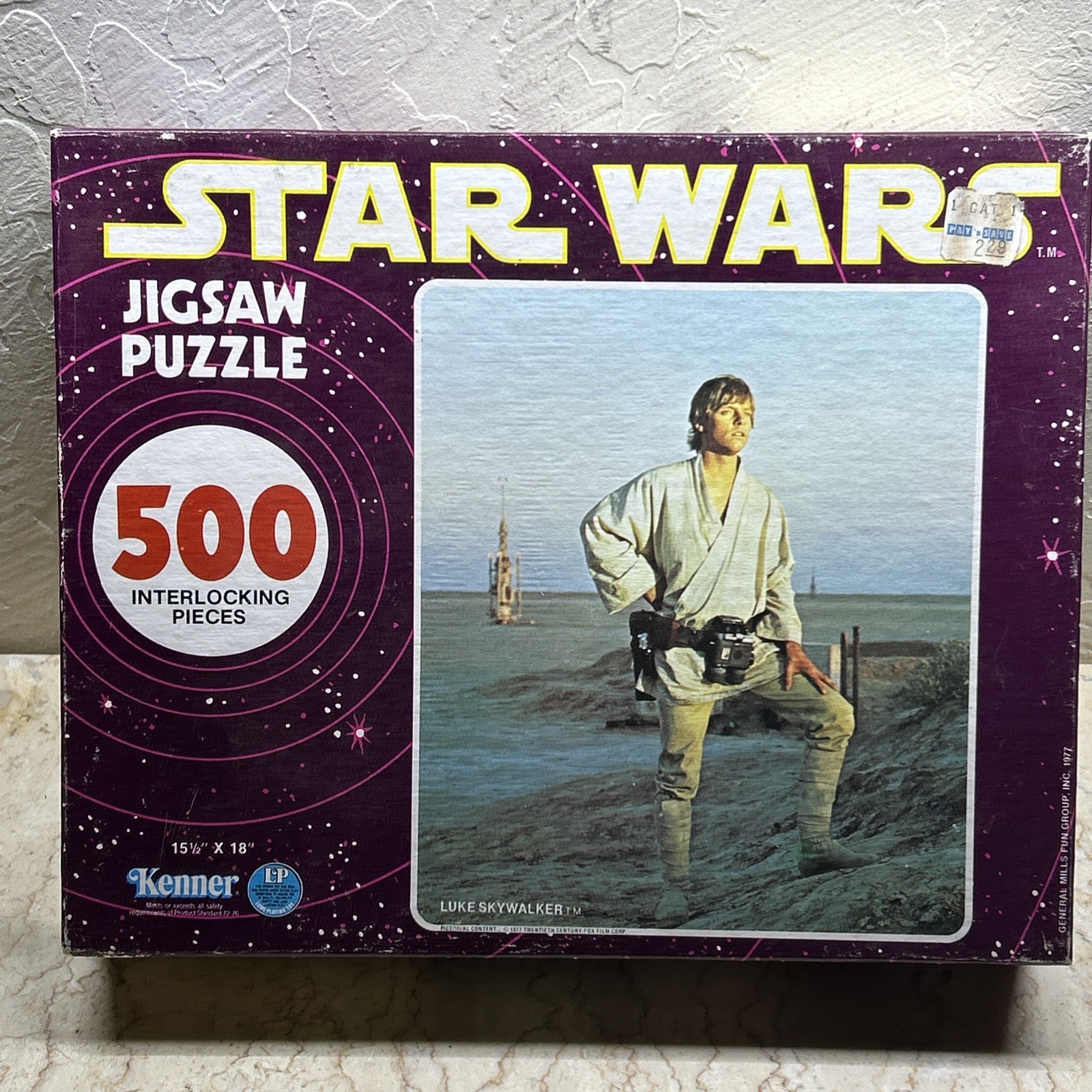 Vintage 1977 Kenner Star Wars Luke Skywalker Puzzle #40110 (Purple Box) Sealed