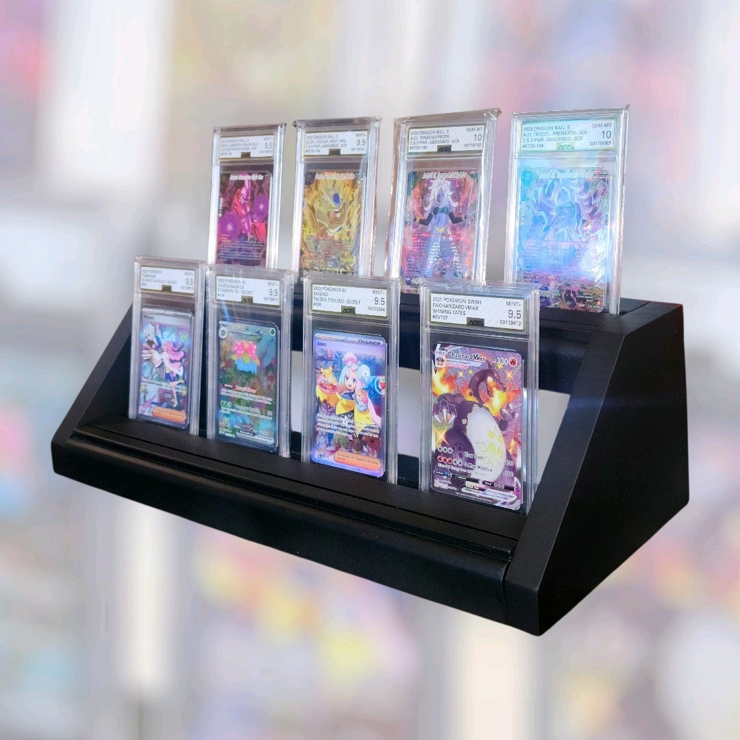 Graded card/toploader display stand 2-tier, Holds Up To 8 Graded Slabs, PSA,CGC. Graded card/toploader display stand 2-tier, Holds Up To 8 Graded Slabs, PSA,CGC.
