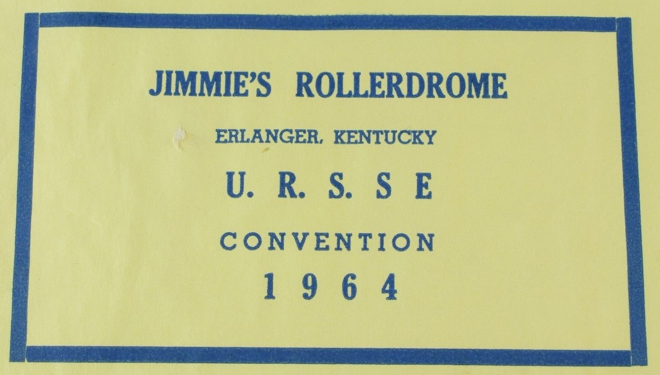1930's-50's Jimmie's Rollerdrome Erlanger, KY Roller Skating Luggage Label B2