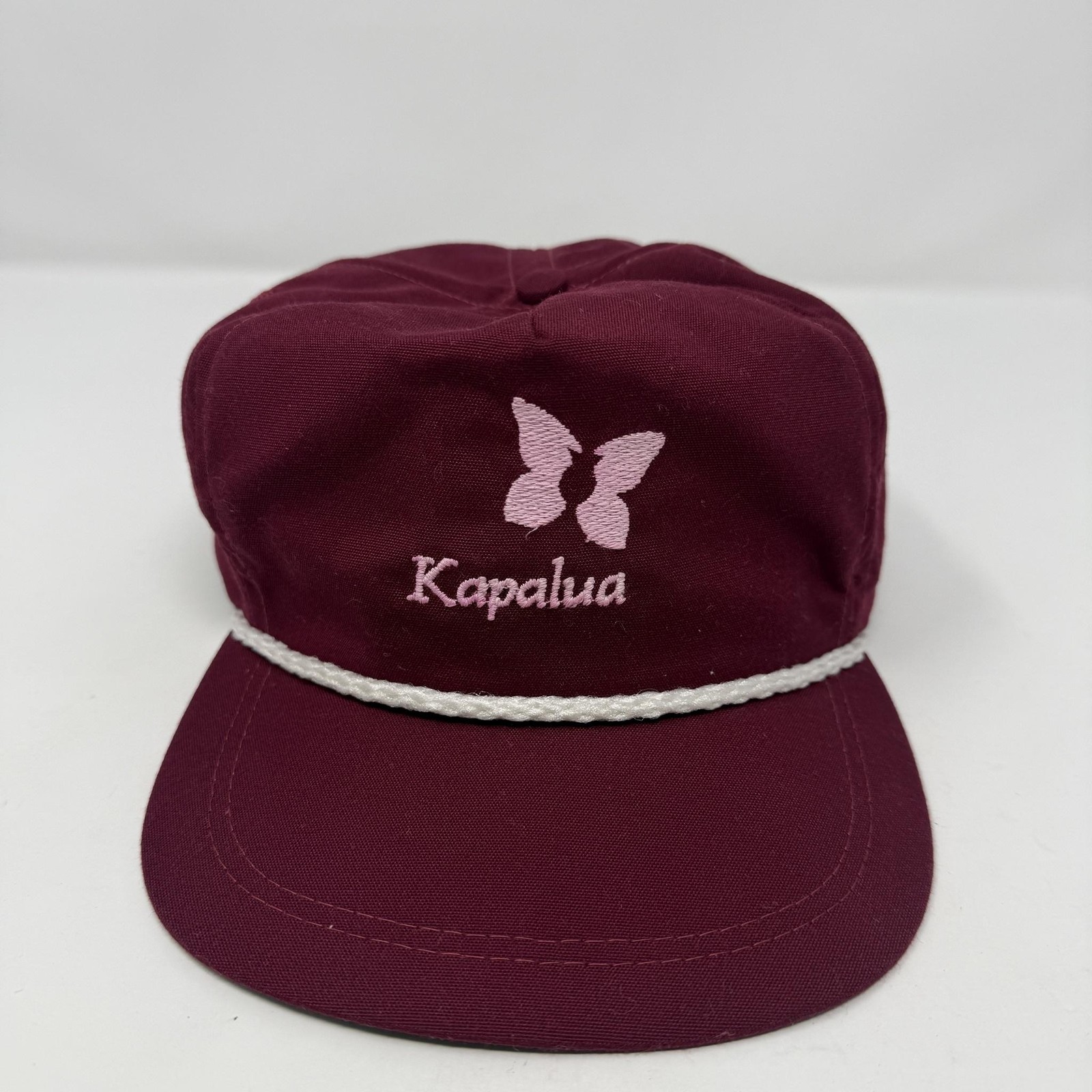 Vintage Kapalua Imperial Caps Hat Cap Strapback Burgundy Butterfly Mens One Size