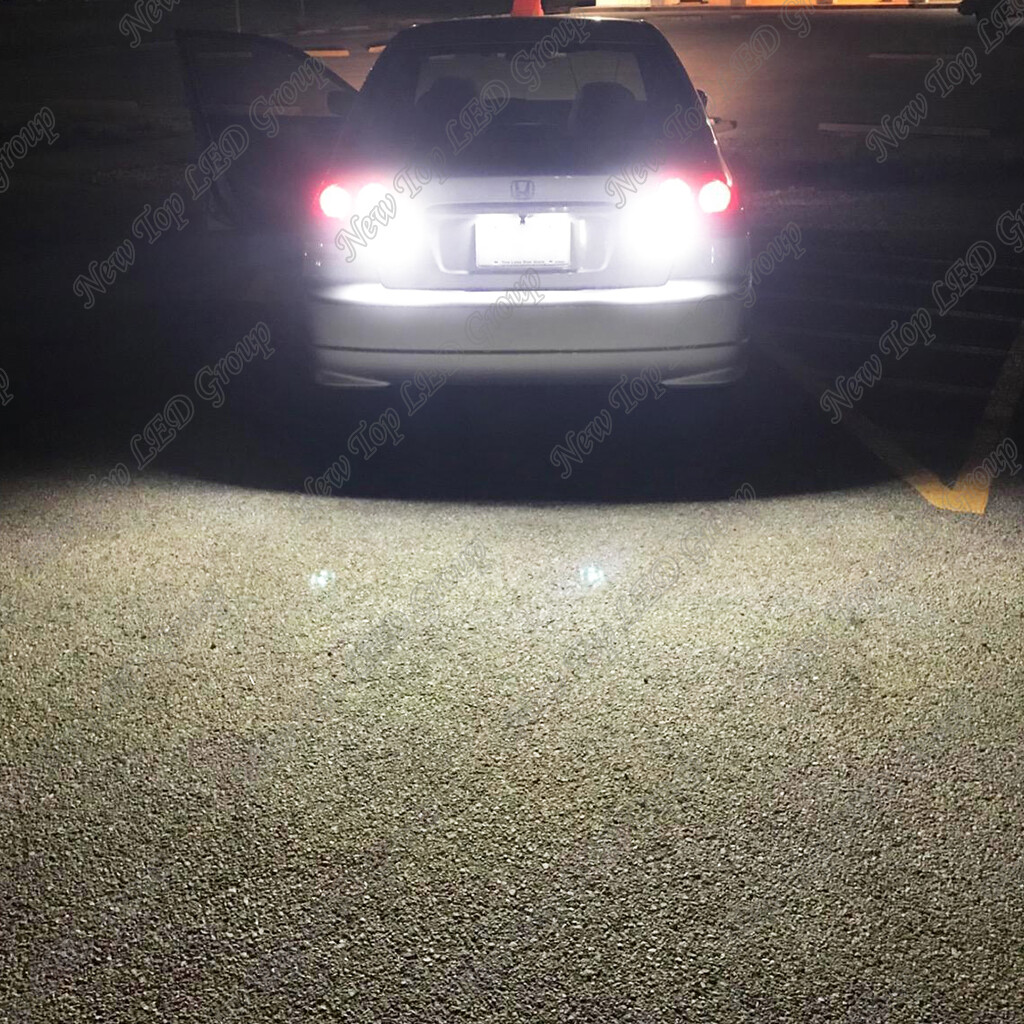 7440 W21W LED Reverse Backup Light Bulbs 6000K White 3200LM Super Bright