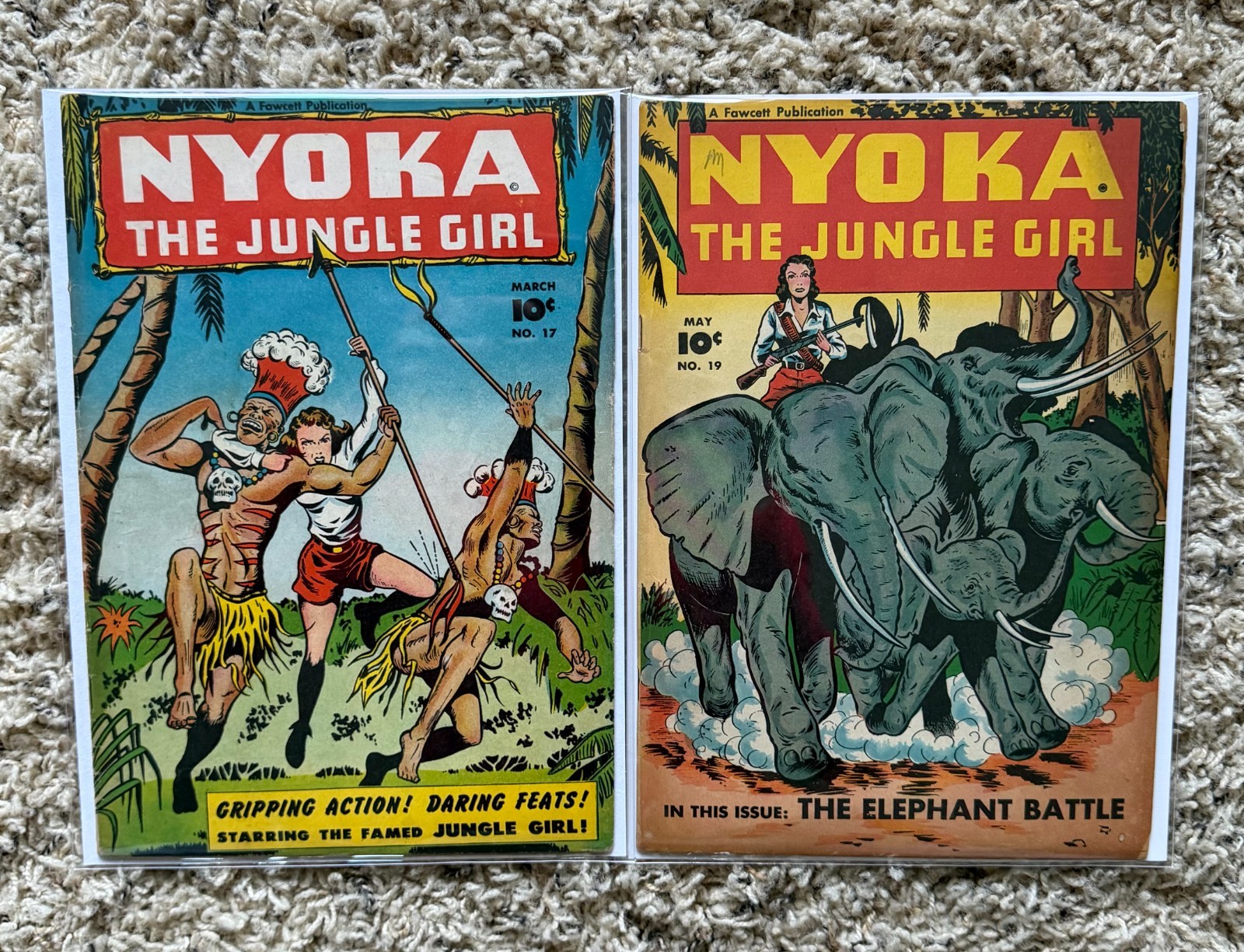 Nyoka The Jungle Girl #17 VG+ 4.5 1948 and #19 1948 4.5 (Nice Copies) Fawcett Nyoka The Jungle Girl #17 VG+ 4.5 1948 and #19 1948 4.5 (Nice Copies) Fawcett