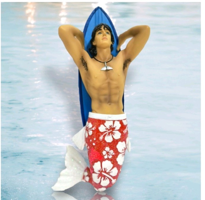 December Diamonds Hung 10 Merman Ornament NIB December Diamonds Hung 10 Merman Ornament NIB