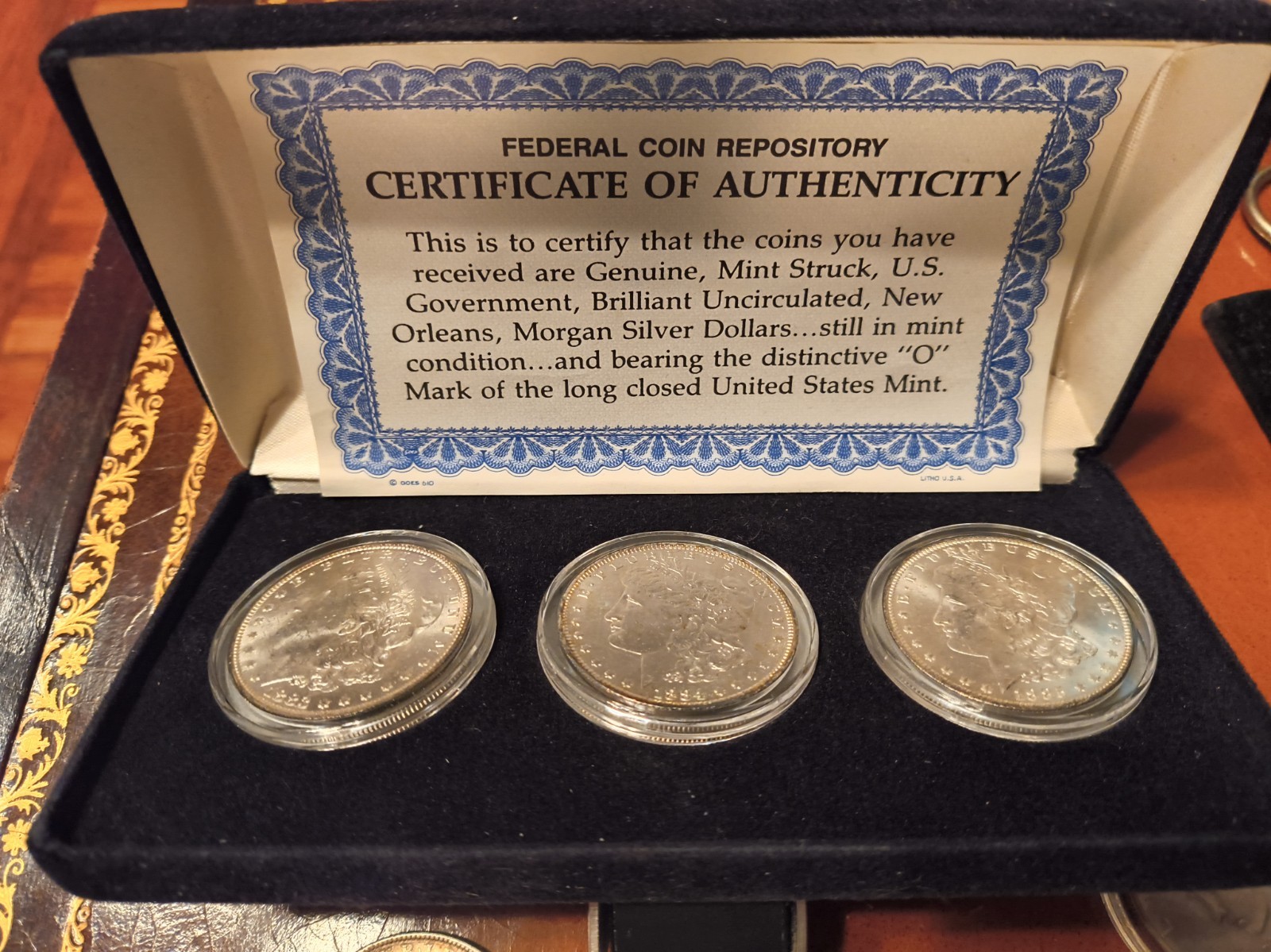 PAP\'S COINS 1883-O 1884-O 1885-O Morgan Silver Dollar 3-Coin Set UNC PAP\'S COINS 1883-O 1884-O 1885-O Morgan Silver Dollar 3-Coin Set UNC