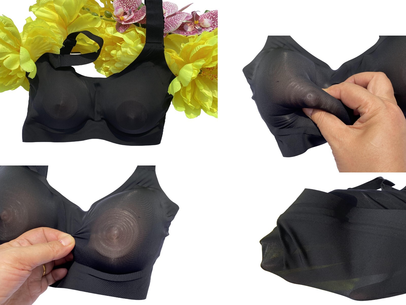 BIMEI Men Transgender See Through Bra Crossdresser Sexy Lingerie for Mastectomy