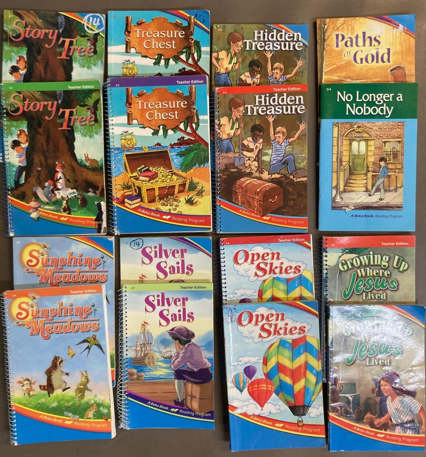 ABEKA Readers Homeschool 2nd Grade- Student & Teacher Editions - Lot of 16