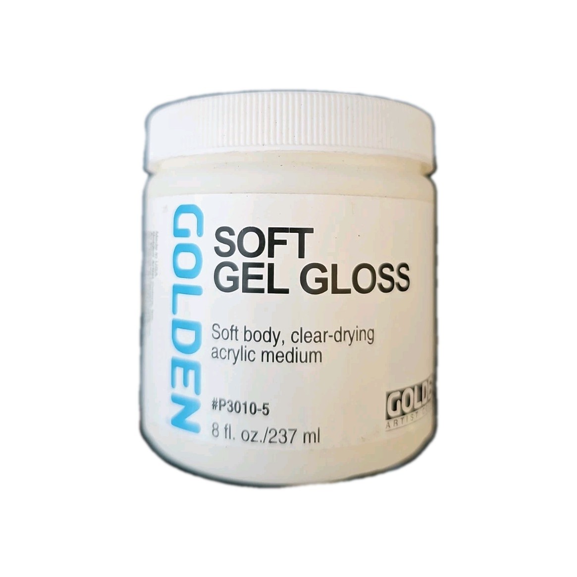 Golden Acrylic Medium 8 Oz /237 ml Soft Gel Gloss Clear Drying Soft Body