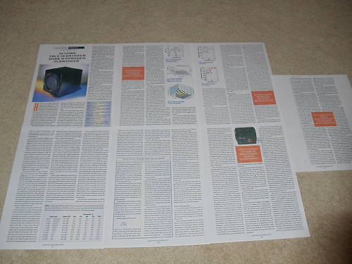 Sunfire True Subwoofer Mk II Review, 1997, 7 pgs, Rare Info and Specs Sunfire True Subwoofer Mk II Review, 1997, 7 pgs, Rare Info and Specs