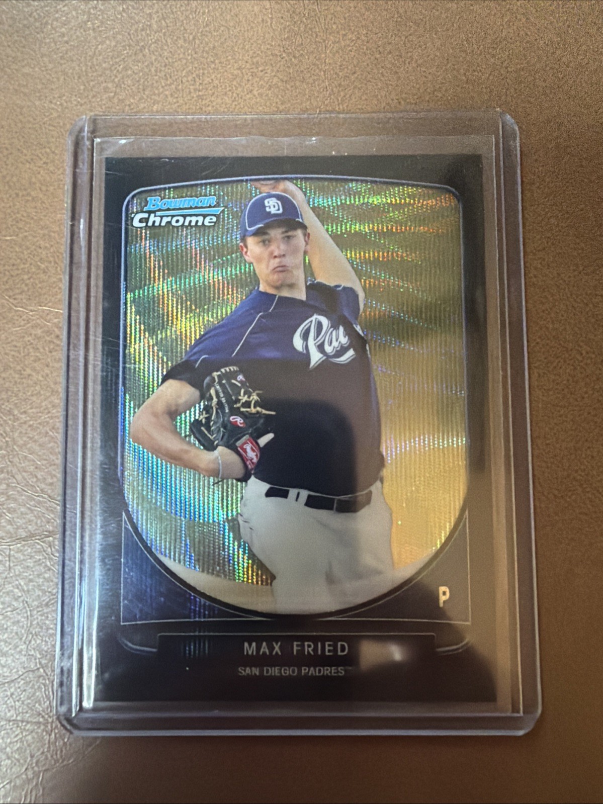 2013 Bowman Chrome Draft Picks & Prospects Max Fried #TP-14 Black Wave Refractor