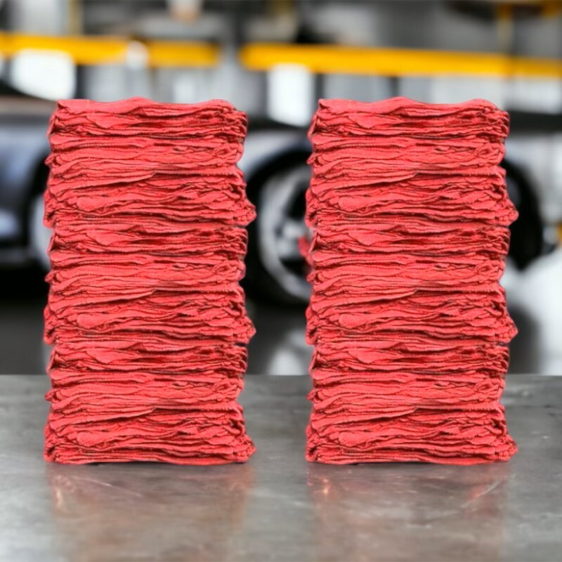 1000 Pcs Red Shop Towels Jumbo 15x15 Cleaning Rags, A-Grade & 
