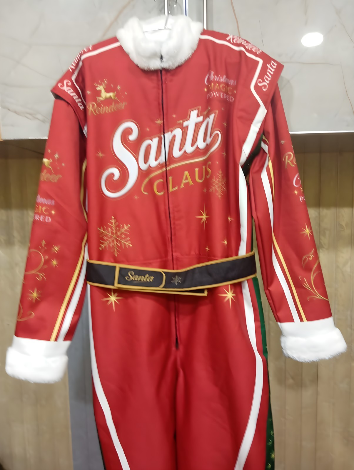 Custom Santa  F1 Team Race Suit Go Kart Suit,  Custom Design All Sizes