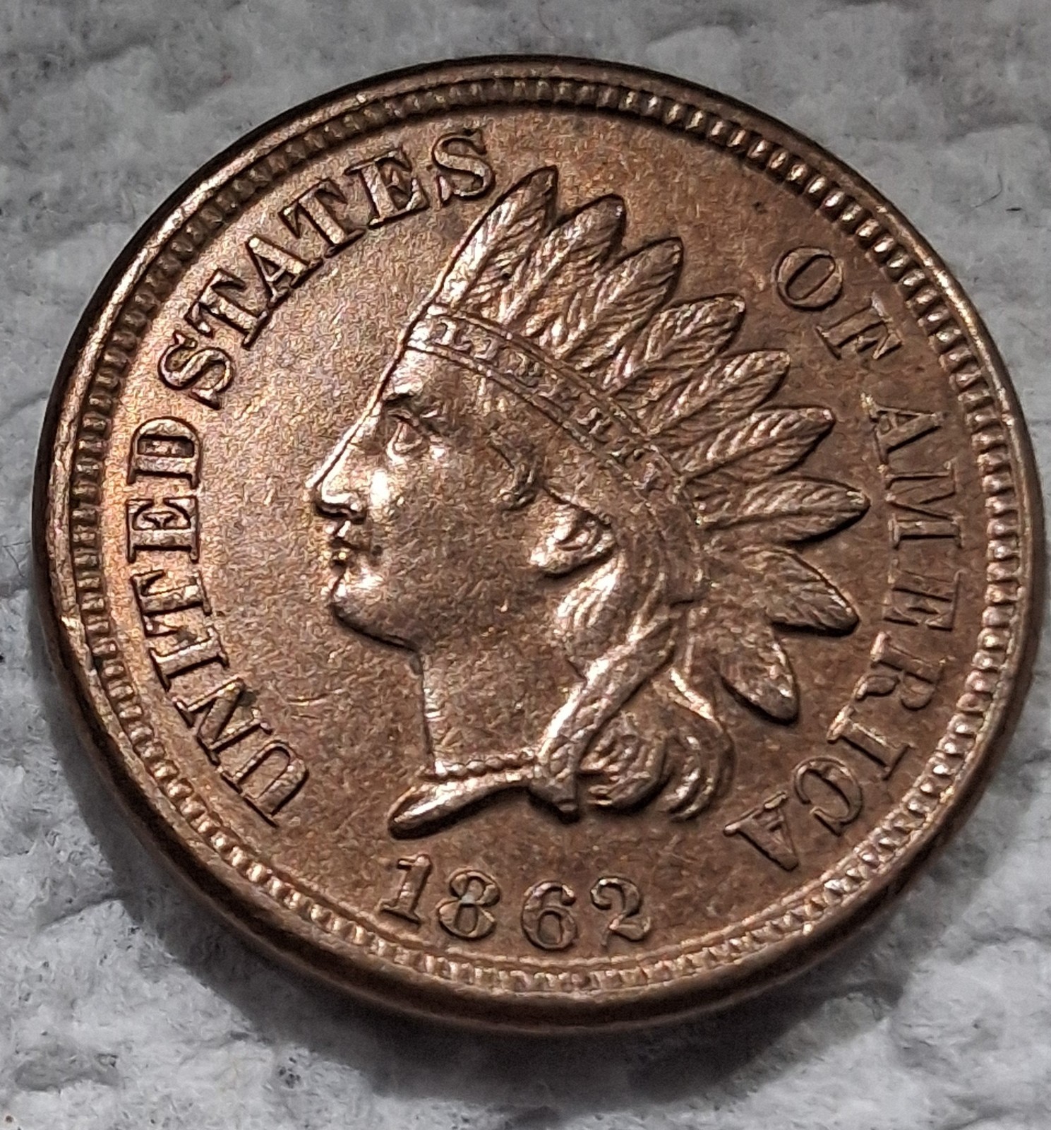 1862 Indian Head Cent, ALMOST UNC.-FULL LIBERTY w/Diamonds-Nice Surfaces 1862 Indian Head Cent, ALMOST UNC.-FULL LIBERTY w/Diamonds-Nice Surfaces