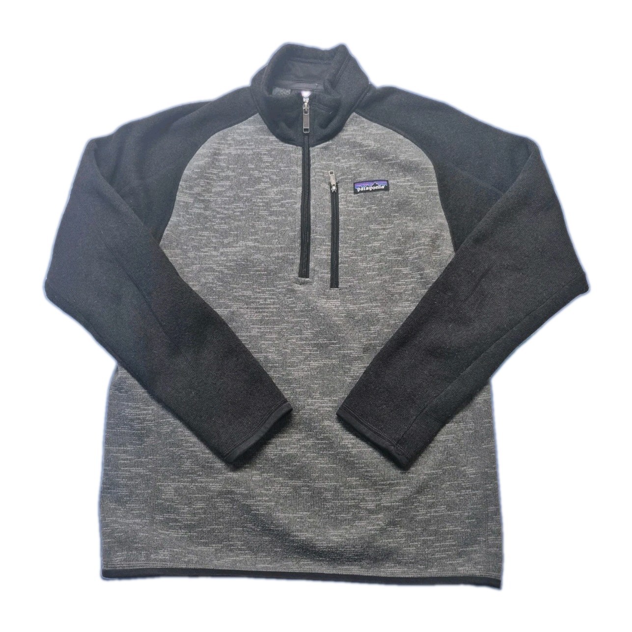 Patagonia Mens Better Sweater 1/4 Zip Pullover Fleece Gray Black Small Patagonia Mens Better Sweater 1/4 Zip Pullover Fleece Gray Black Small