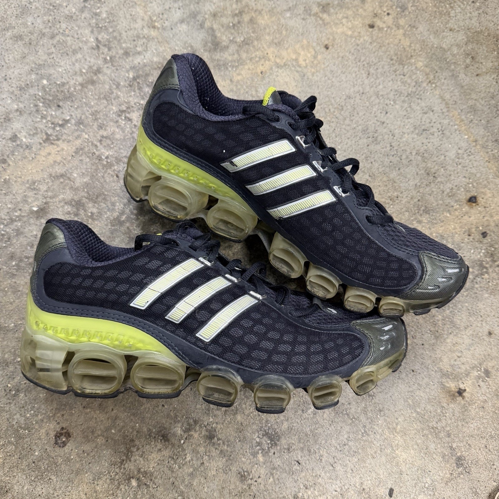 Adidas Bounce Sneakers Shoes Mens Size 8 Black Green