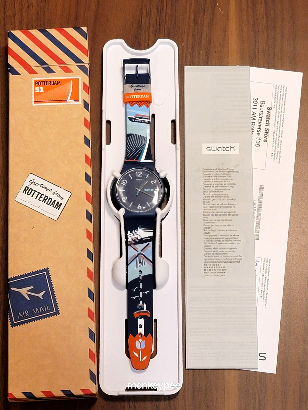 NIB Swatch ROTTERDAM Exclusive Destination Watch Bridge Between Art , SUON705T