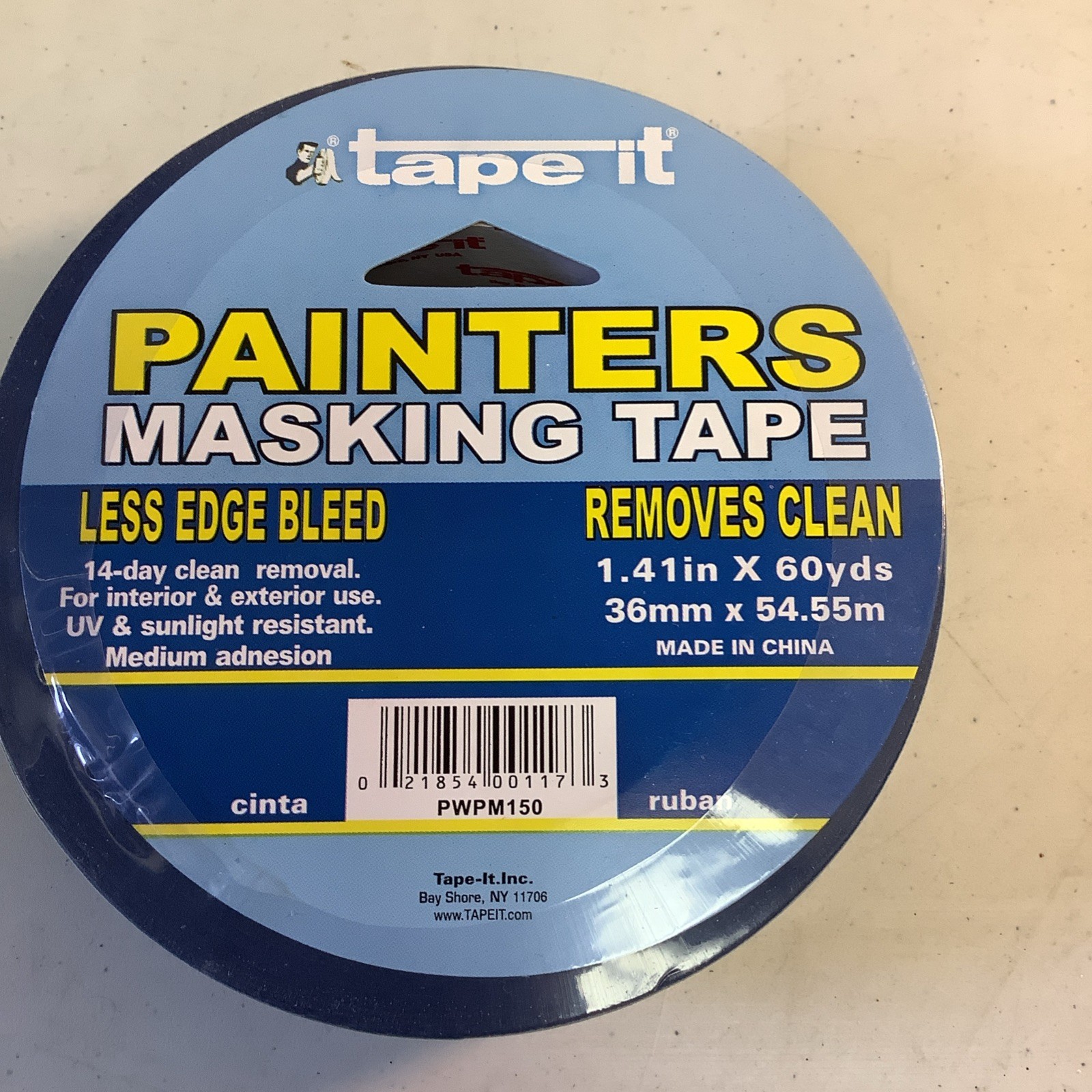 Tape It Blue Painters Masking Tape 1.41” x 60 Yards