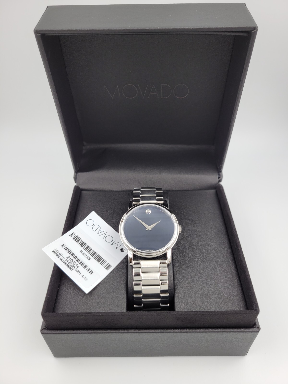 Movado Classic Museum Men’s Black Dial Swiss Quartz Watch - 2100014 ($895 MSRP)