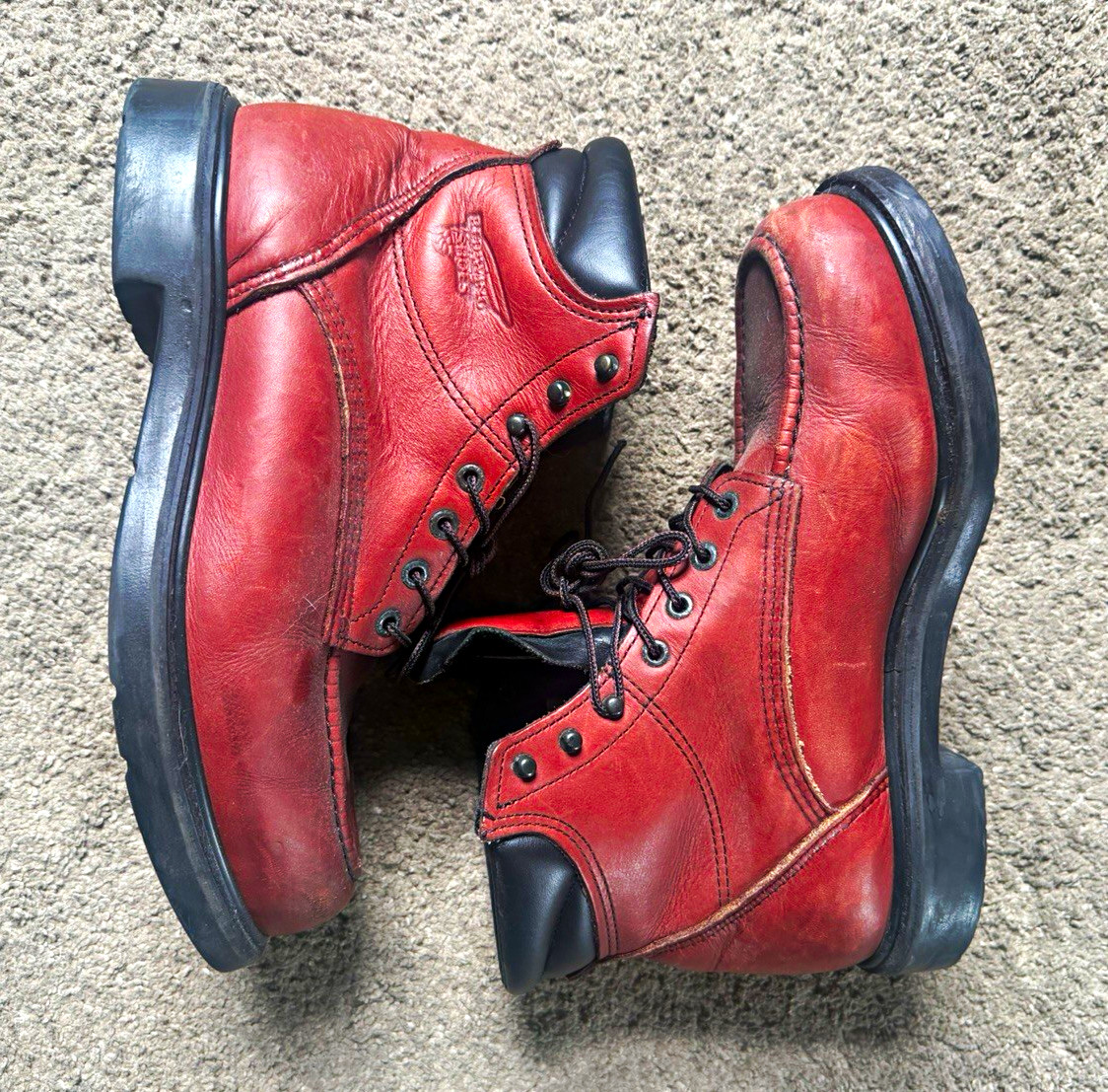 Red Wing Shoes 202 Brown Leather Work Boots Men's 10 Wide EH ASTM F2892-11