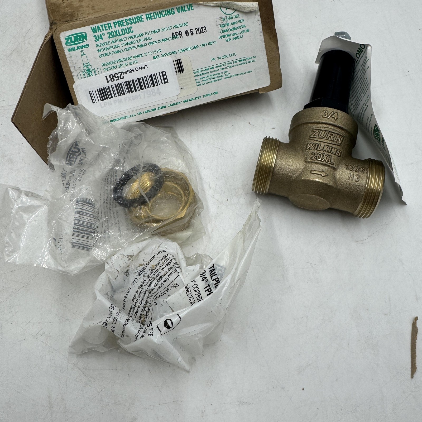 Zurn Wilkins 34-20XLDUC 20XL Pressure Reducing Valve 3/4\ Zurn Wilkins 34-20XLDUC 20XL Pressure Reducing Valve 3/4\