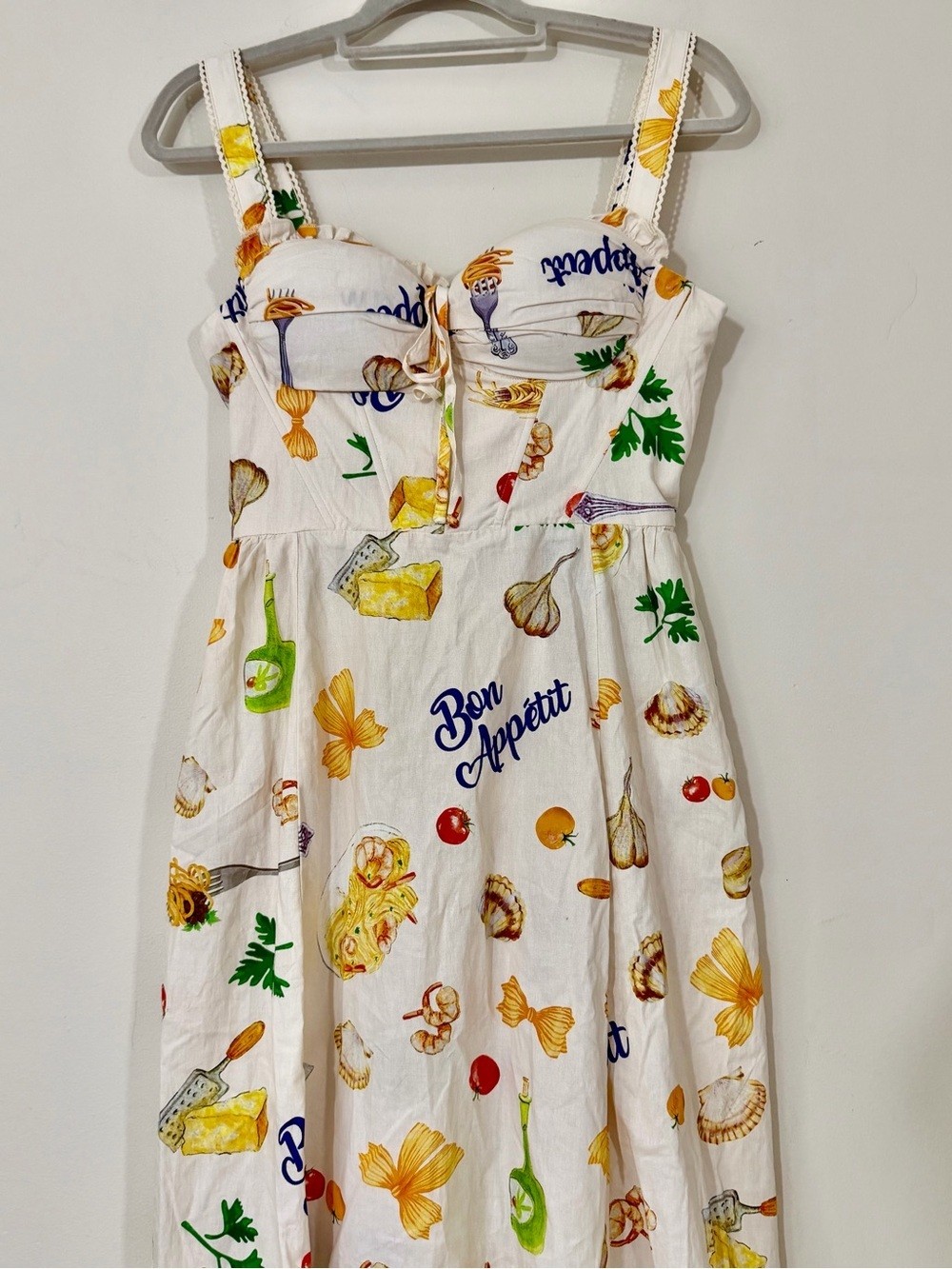 Fashion Nova Quirky Twee Bon Appetite Pasta Dress | Size S
