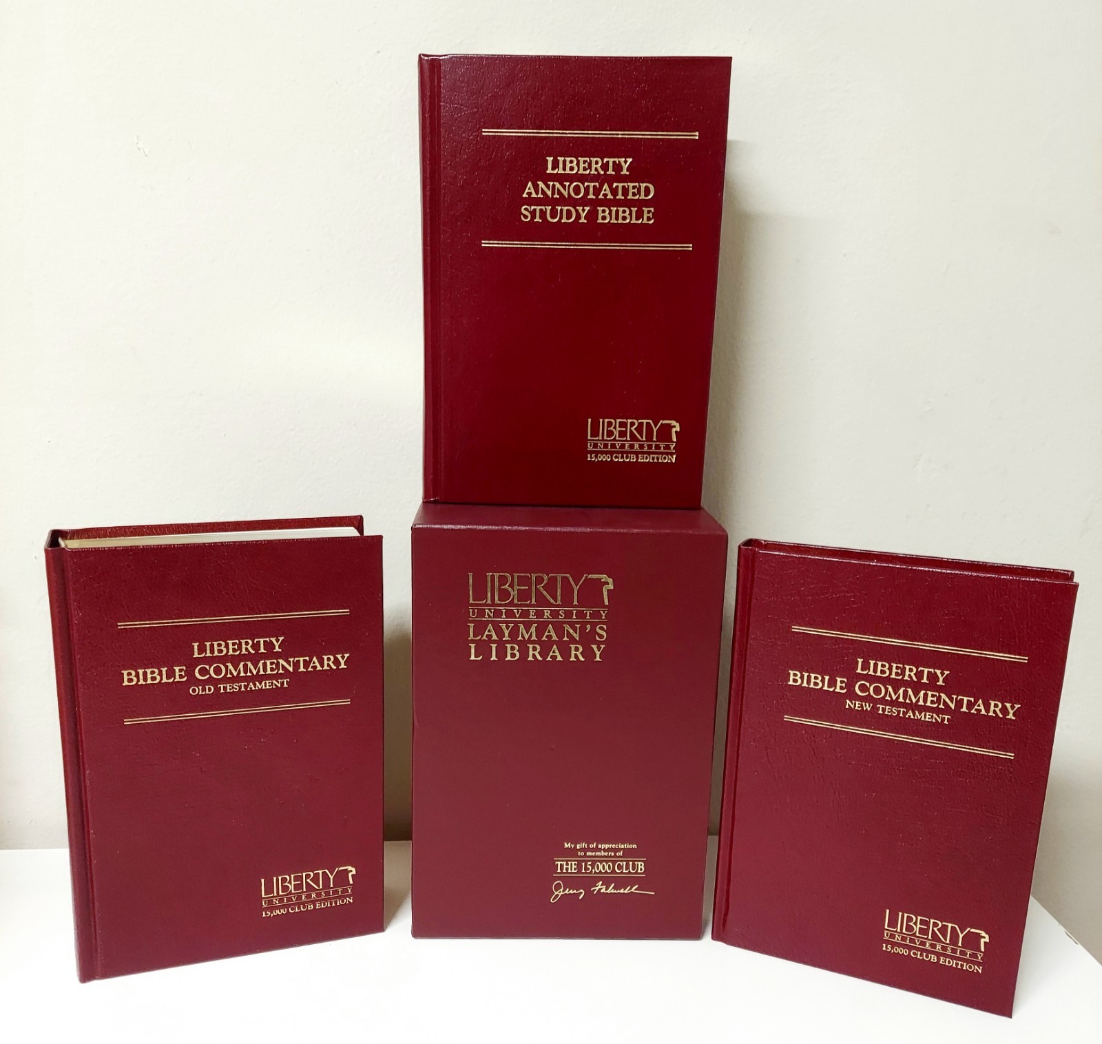 🔥RARE Liberty University 3 Vol Bible Box Set Christian Jerry Falwell Commentary