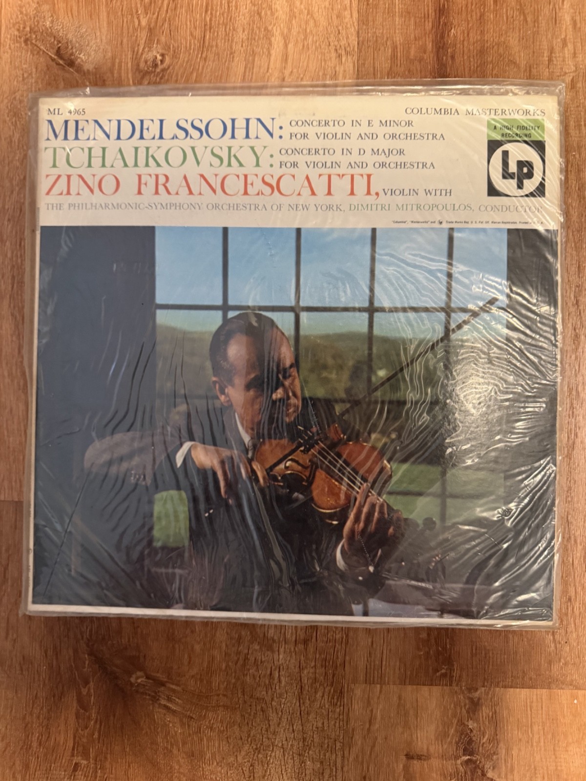 Zino Francescatti - Mendelssohn Tchaikovsky Violin Concertos LP Columbia Master Zino Francescatti - Mendelssohn Tchaikovsky Violin Concertos LP Columbia Master