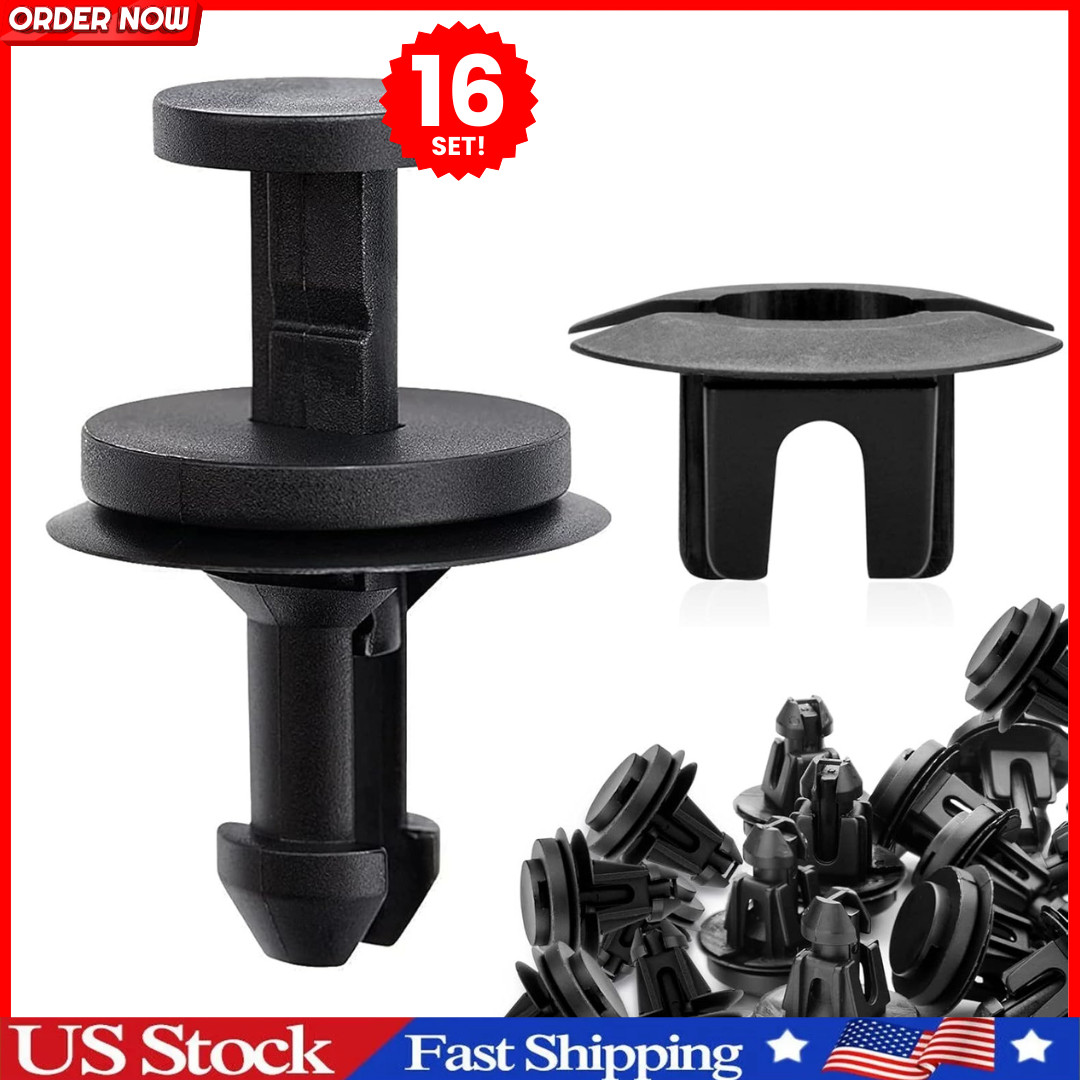 16 Sets Silverado Bumper Clips Front Air Dam Deflector Retainer Clips Nut Gro
