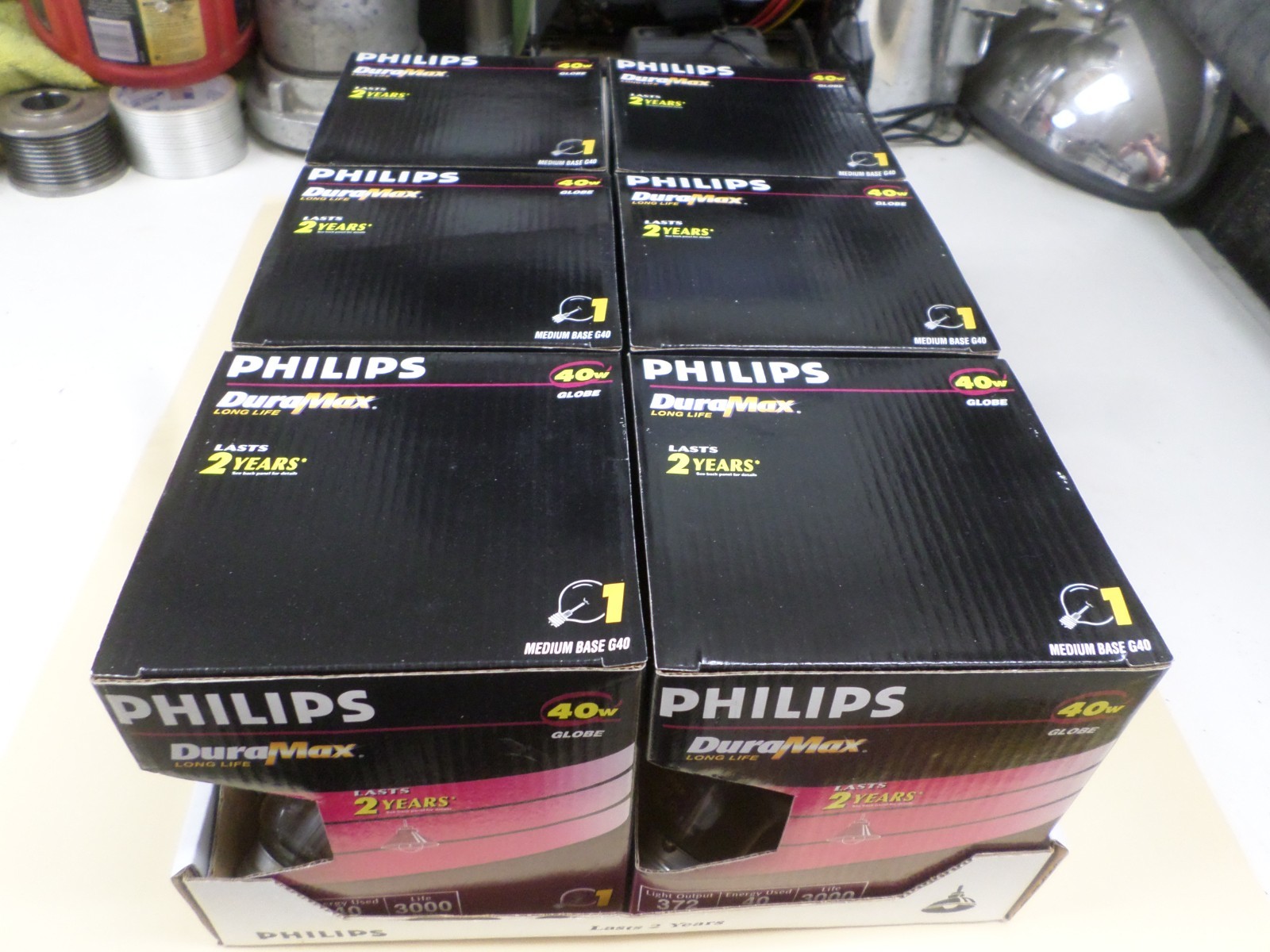 Box of 6 New Philips 40G40/CL/LL Clear Decorative Bulb 40 Watt Globes