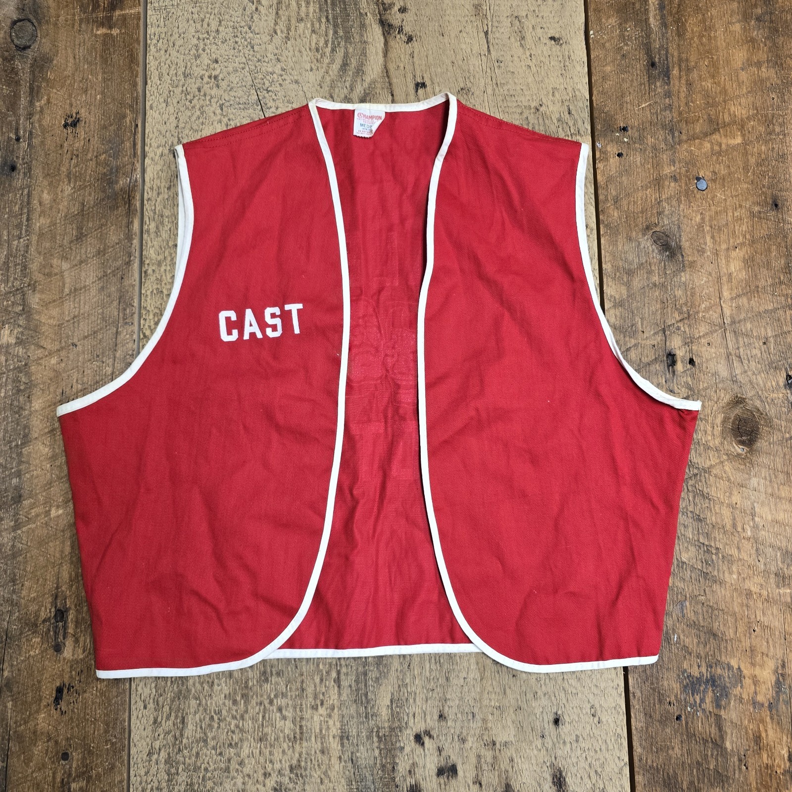 Vintage Champion RUNNING MAN 1950s 1960s DRAMA PLAY ACTORS VEST 100% Cotton