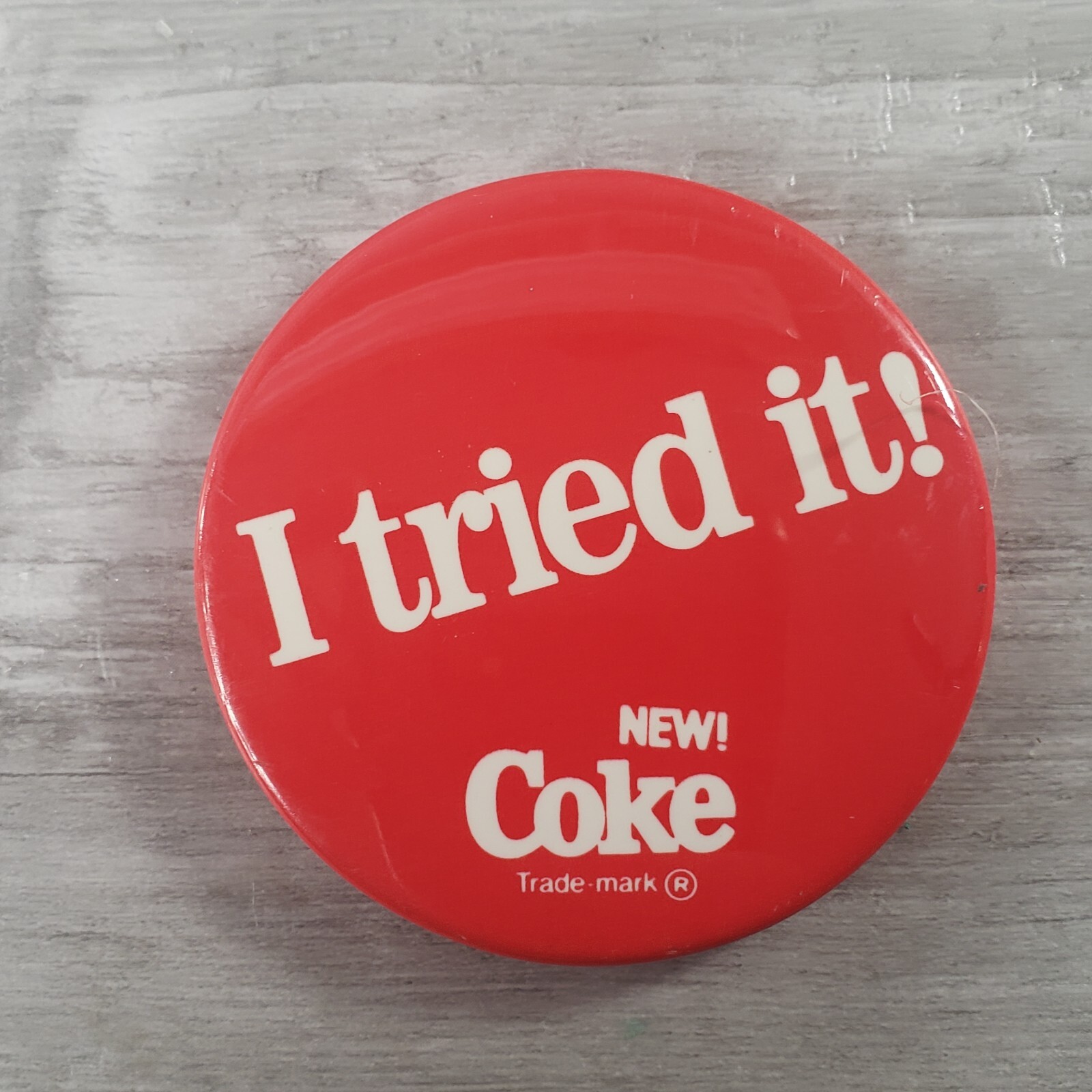 Vtg 80's Coke Pin I Tried It New Coke Pinback Button Badge Coca Cola Vtg 80's Coke Pin I Tried It New Coke Pinback Button Badge Coca Cola