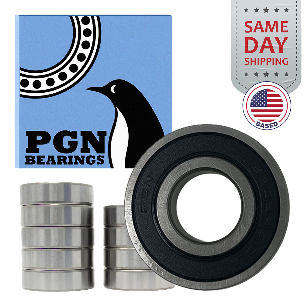 (10) 6203-2RS Premium Rubber Seal Ball Bearing C3 EMQ, 17x40x12, 6203 2RS 6203rs